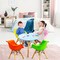 5 Piece Kids Modern Kids Round Table and Chairs Set with Backrests and Armrests Best Gift for Children